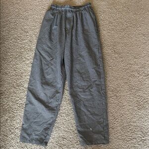 Men's Black and White New Chef Checkered Pants